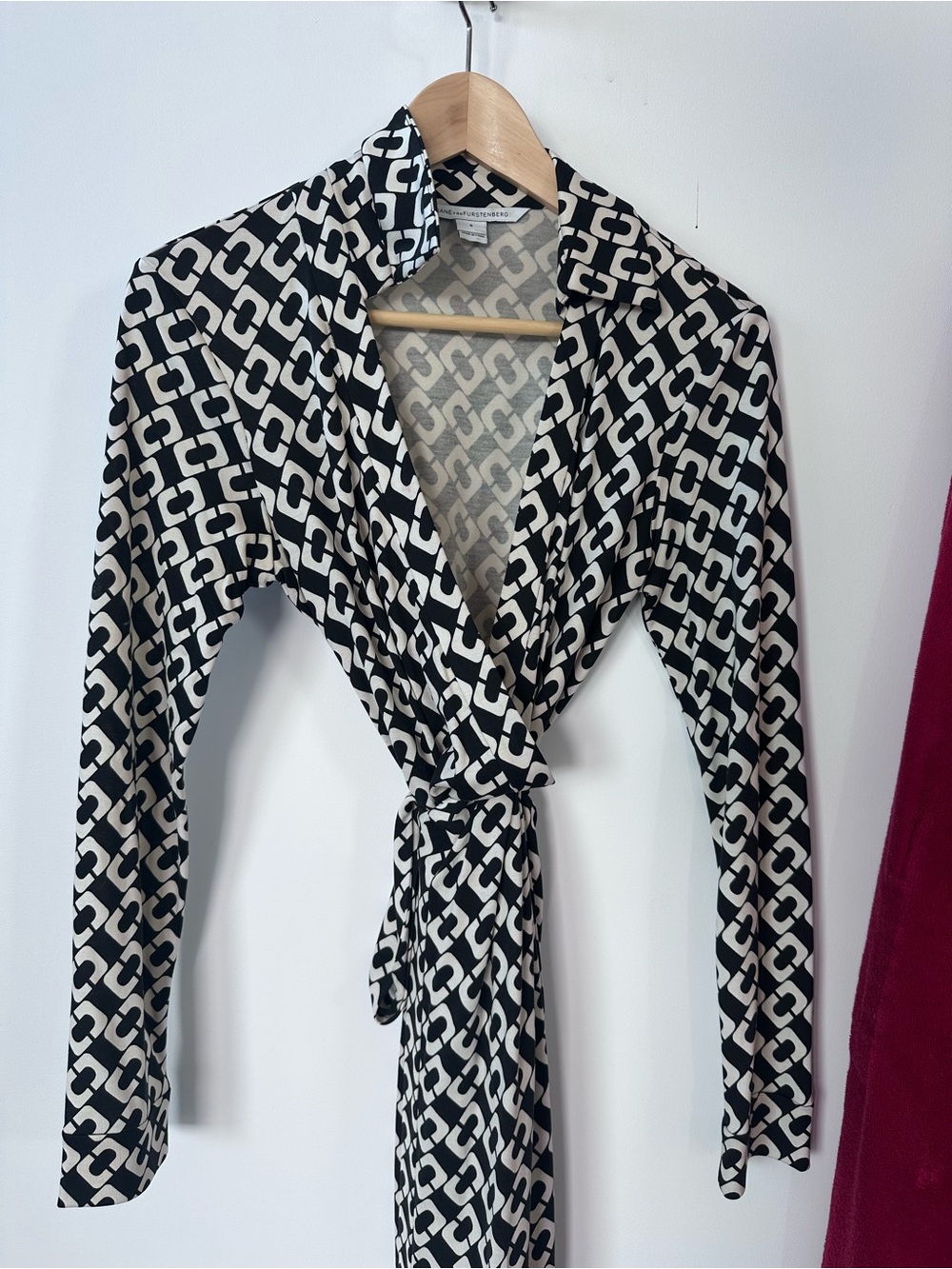 Diane Von Furstenberg Black & White Wrap Dress